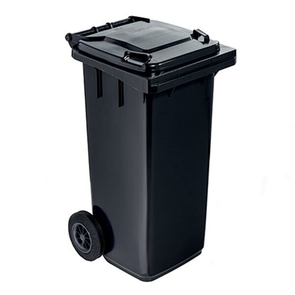 Contenitore due ruote nero 120 litri
