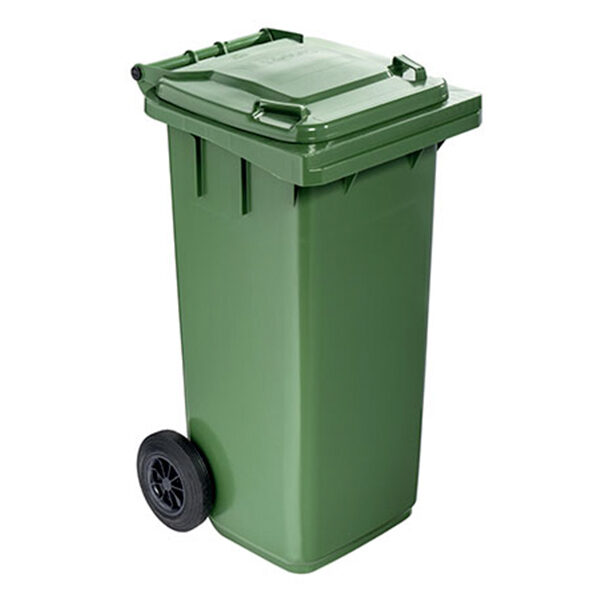 Contenitore due ruote verde 120 litri